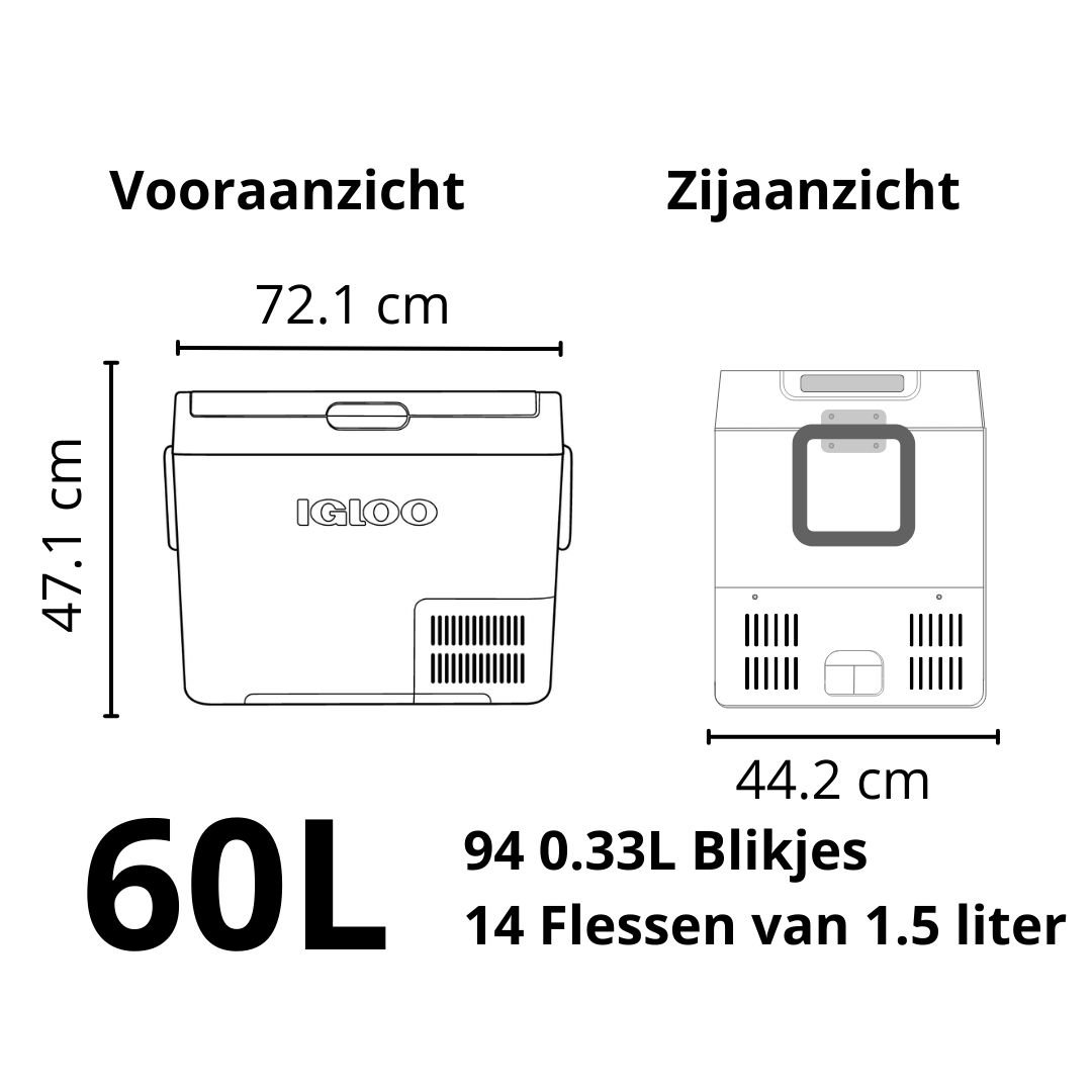 Igloo ICF 60 inhoud